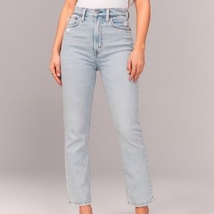 Abercrombie straight ankle jeans - light wash